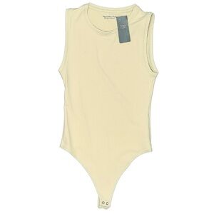 NWT Cream Sleeveless Tank Top Bodysuit